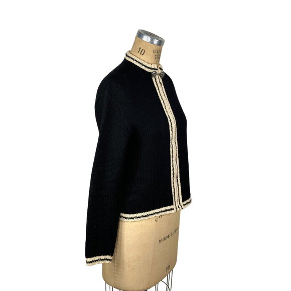 1950s wool sweater Nordic style with zipper by Darlene Knits Size M/L - Picture 3 of 6